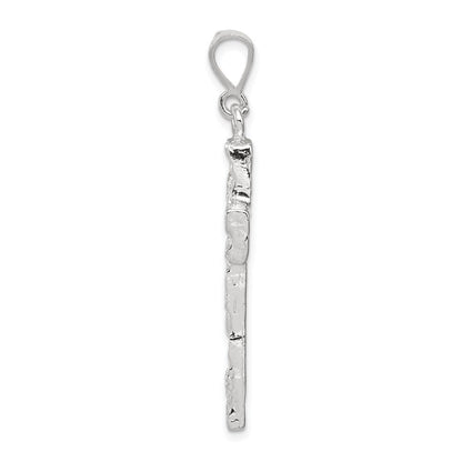 Sterlingsilber Nugget Kreuz Anhänger