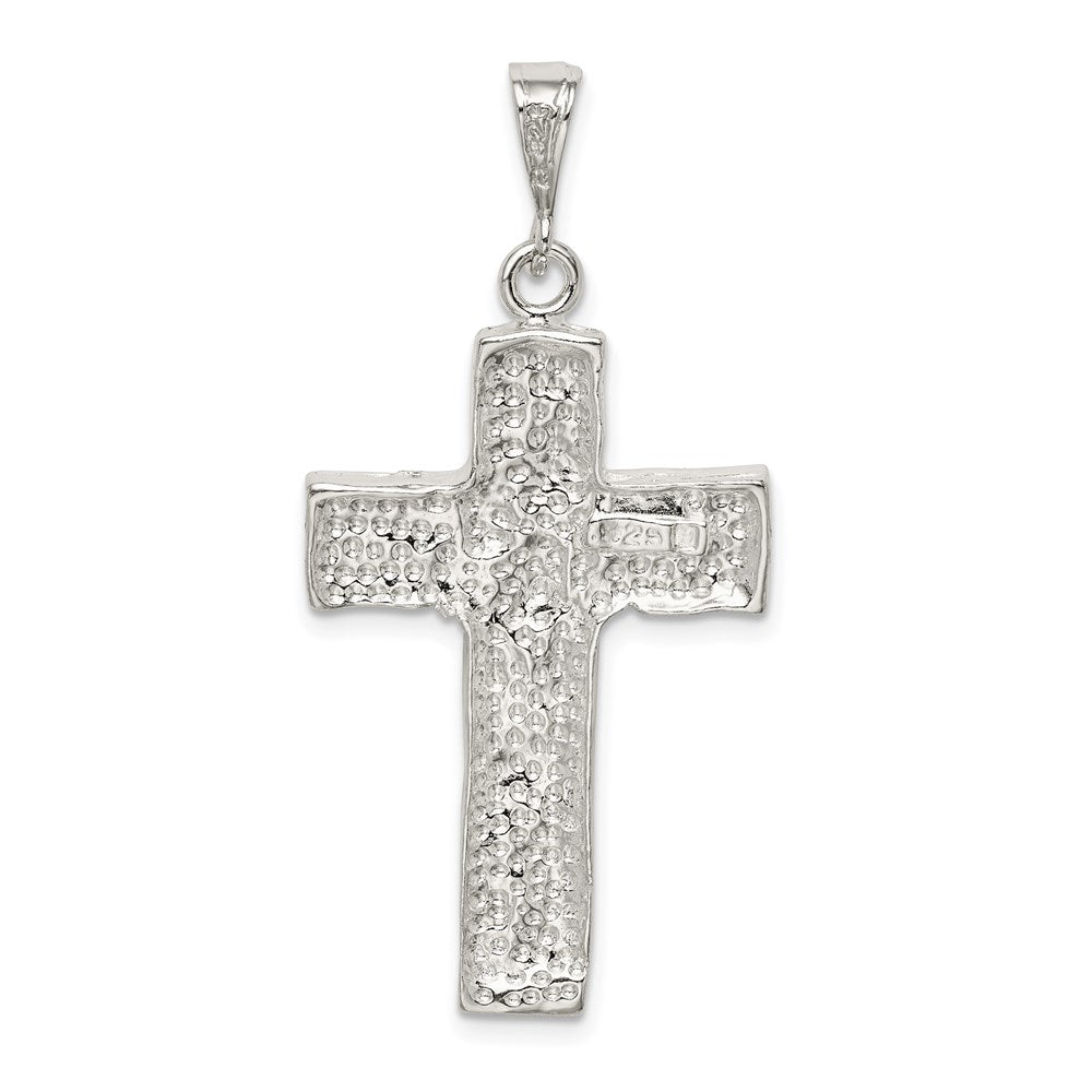 Sterlingsilber Nugget Kreuz Anhänger
