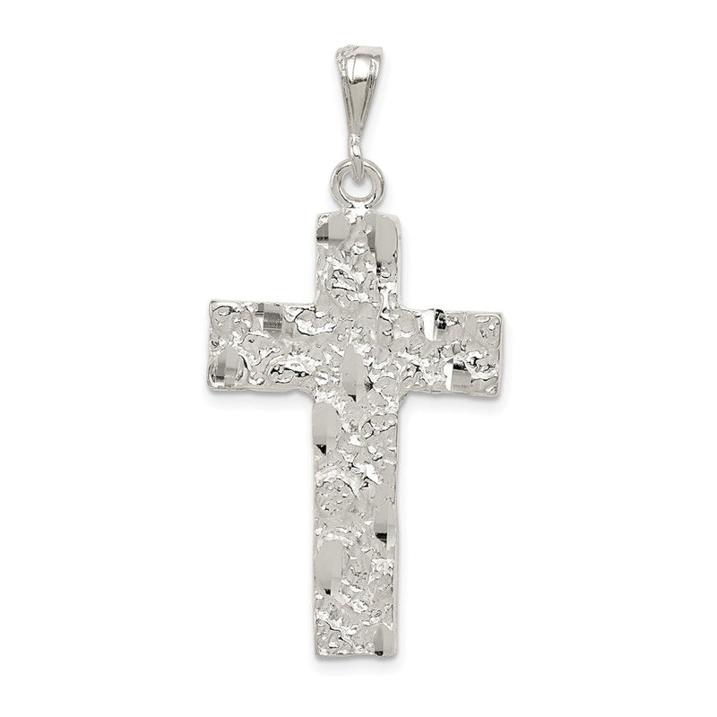 Sterlingsilber Nugget Kreuz Anhänger