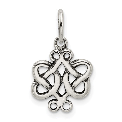 Sterlingsilber Antikisiert Ranke Keltisch Knoten Charm