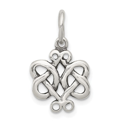 Sterlingsilber Antikisiert Ranke Keltisch Knoten Charm