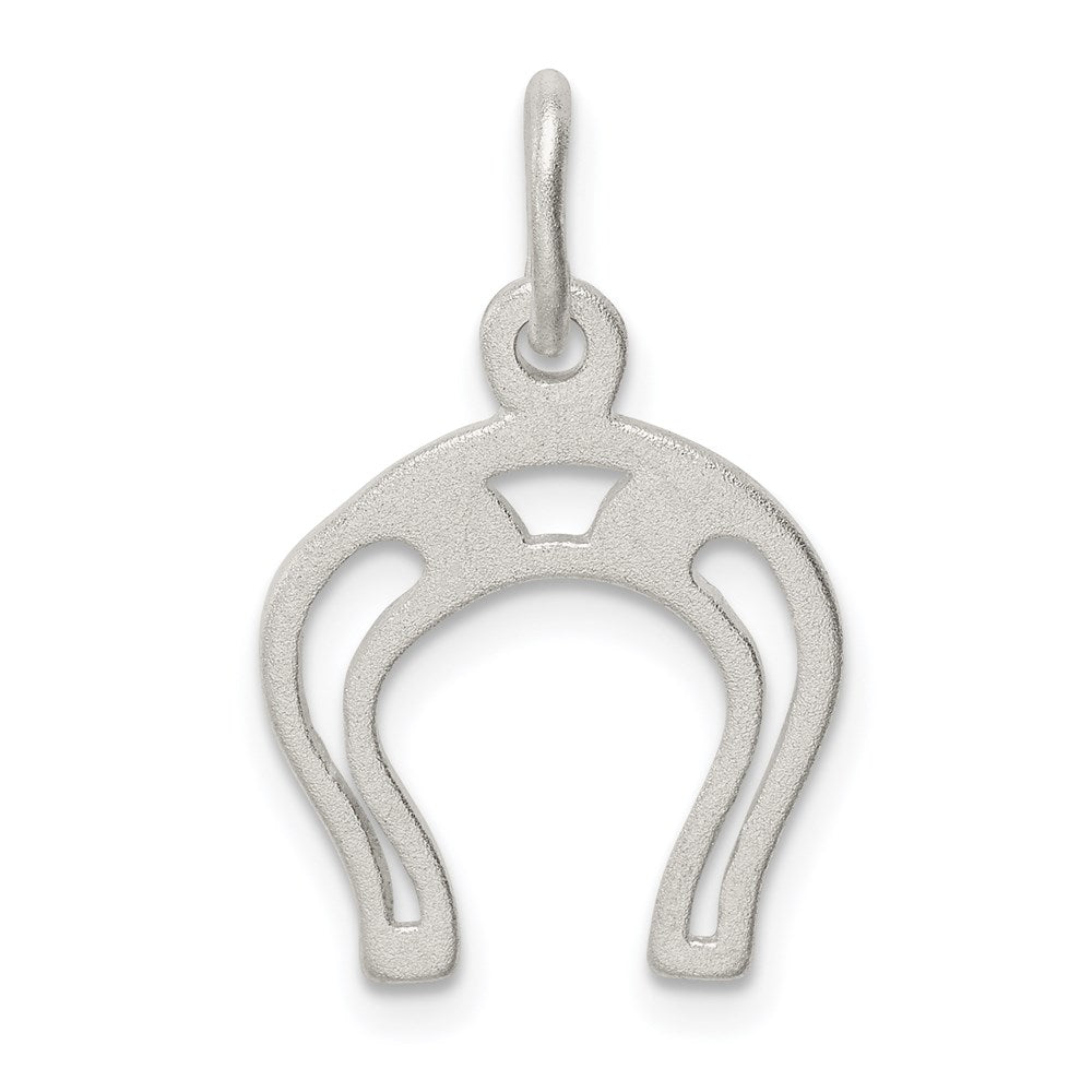Sterlingsilber Satiniert Offen Style Hufeisen Charm