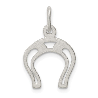 Sterlingsilber Satiniert Offen Style Hufeisen Charm