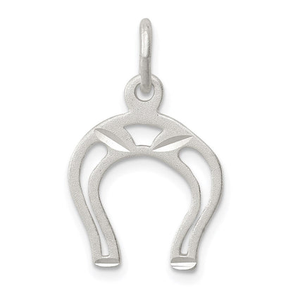 Sterlingsilber Satiniert Offen Style Hufeisen Charm