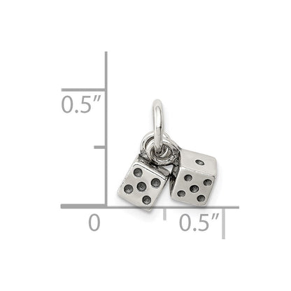 Sterlingsilber Antik Dice Charm
