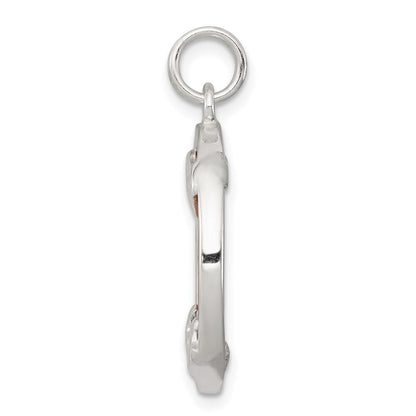 Sterlingsilber Rhodiniert Penny Charm
