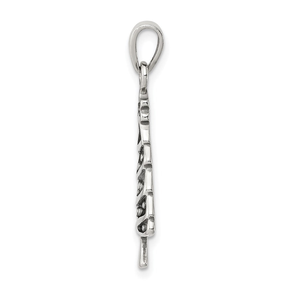 Sterlingsilber Antikisiert Weihnachten Baum Anhänger
