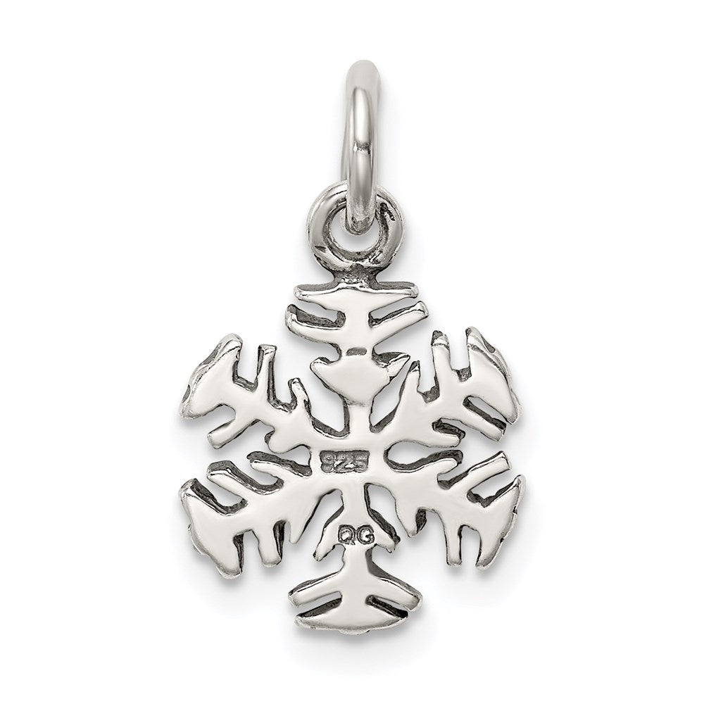 Sterlingsilber Antik Schneeflocke Charm