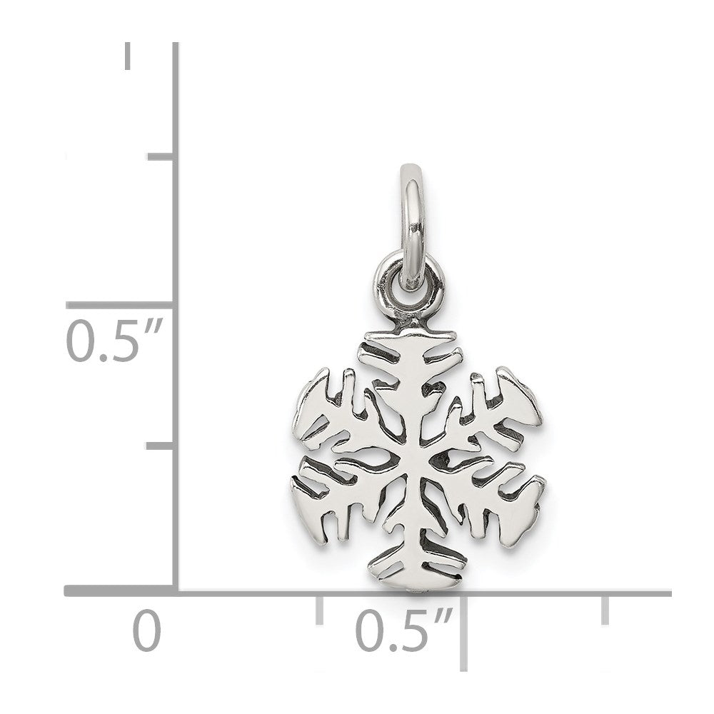 Sterlingsilber Antik Schneeflocke Charm