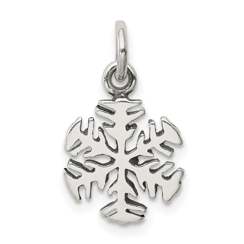 Sterlingsilber Antik Schneeflocke Charm