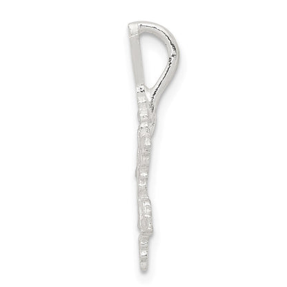 Sterlingsilber Diamantiert Schneeflocke Anhänger
