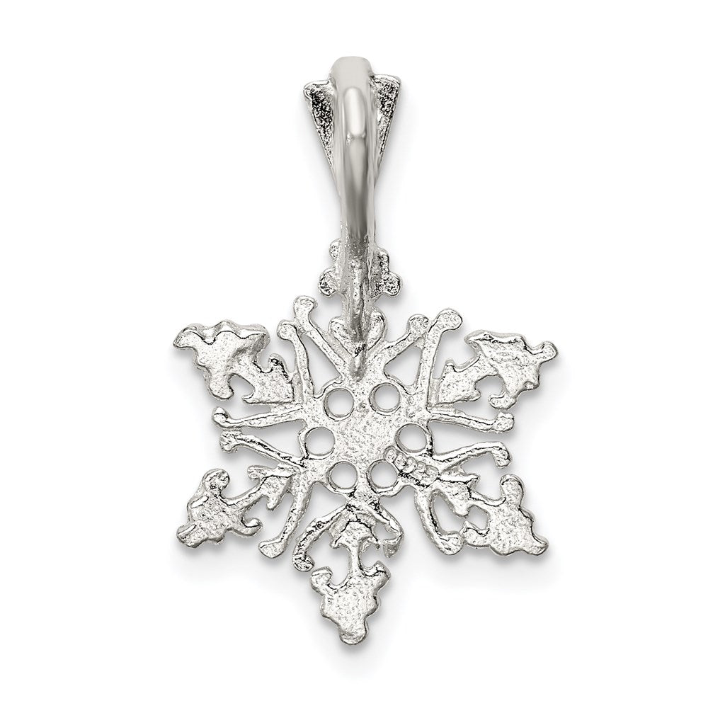 Sterlingsilber Diamantiert Schneeflocke Anhänger