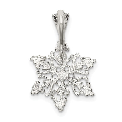 Sterlingsilber Diamantiert Schneeflocke Anhänger