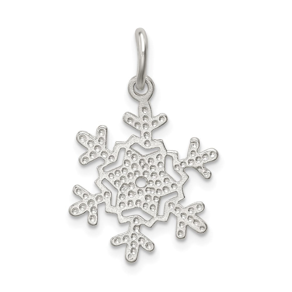 Sterlingsilber Diamantiert Schneeflocke Charm