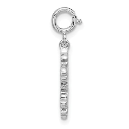 Sterlingsilber Iridescent Kristall Schneeflocke mit Federring Verschluss Charm