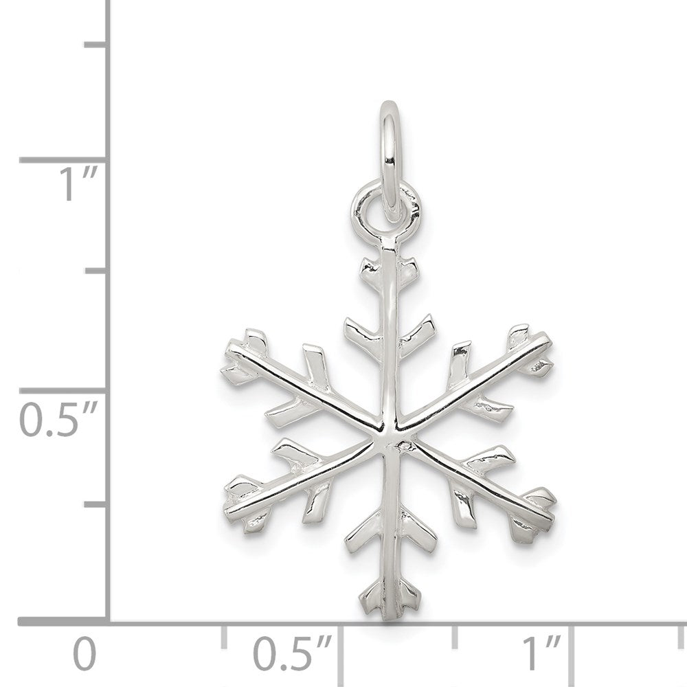 Sterlingsilber Schneeflocke Anhänger