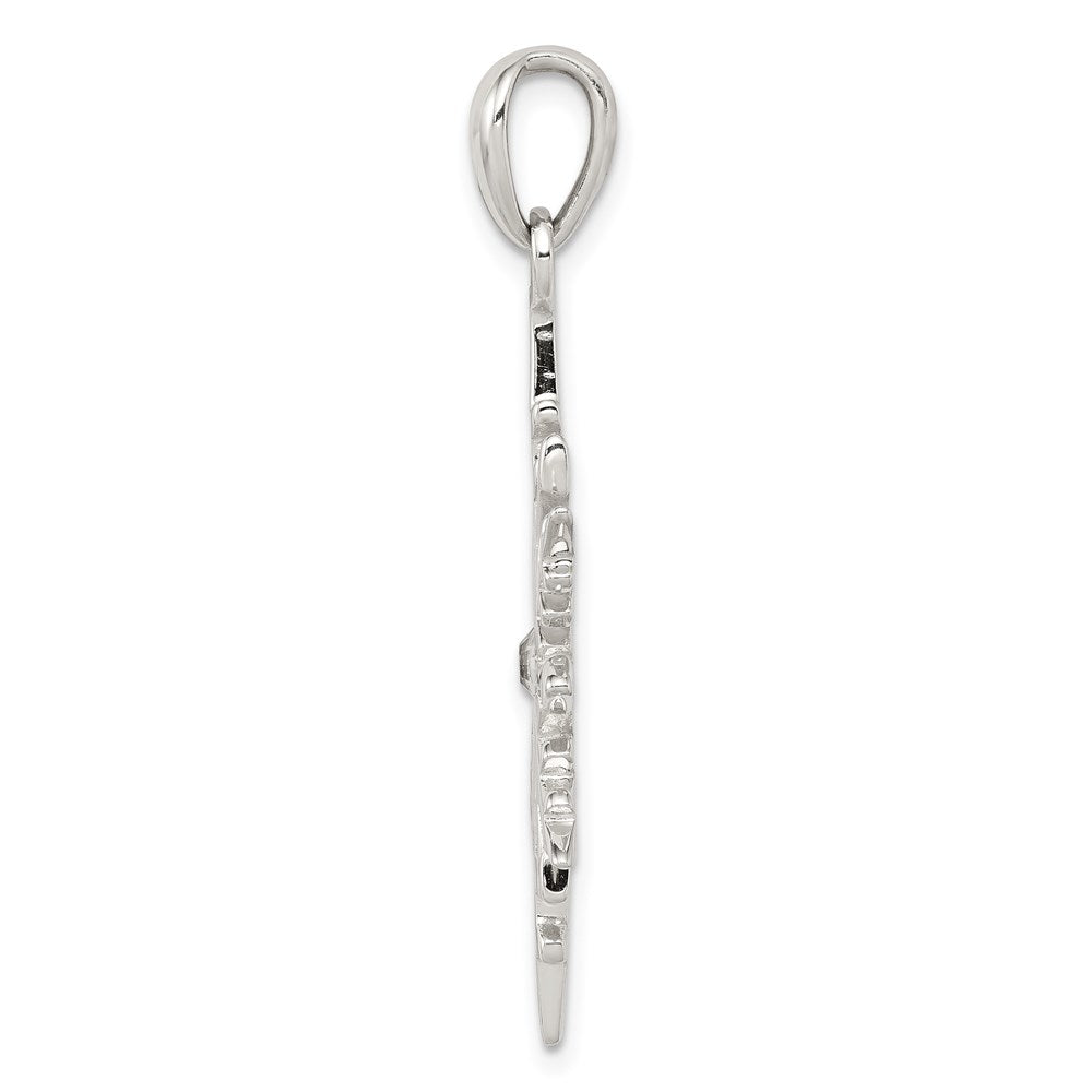 Sterlingsilber Schneeflocke mit Stellux Kristall Anhänger
