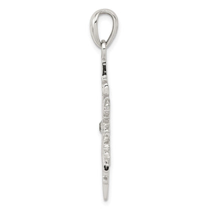 Sterlingsilber Schneeflocke mit Stellux Kristall Anhänger