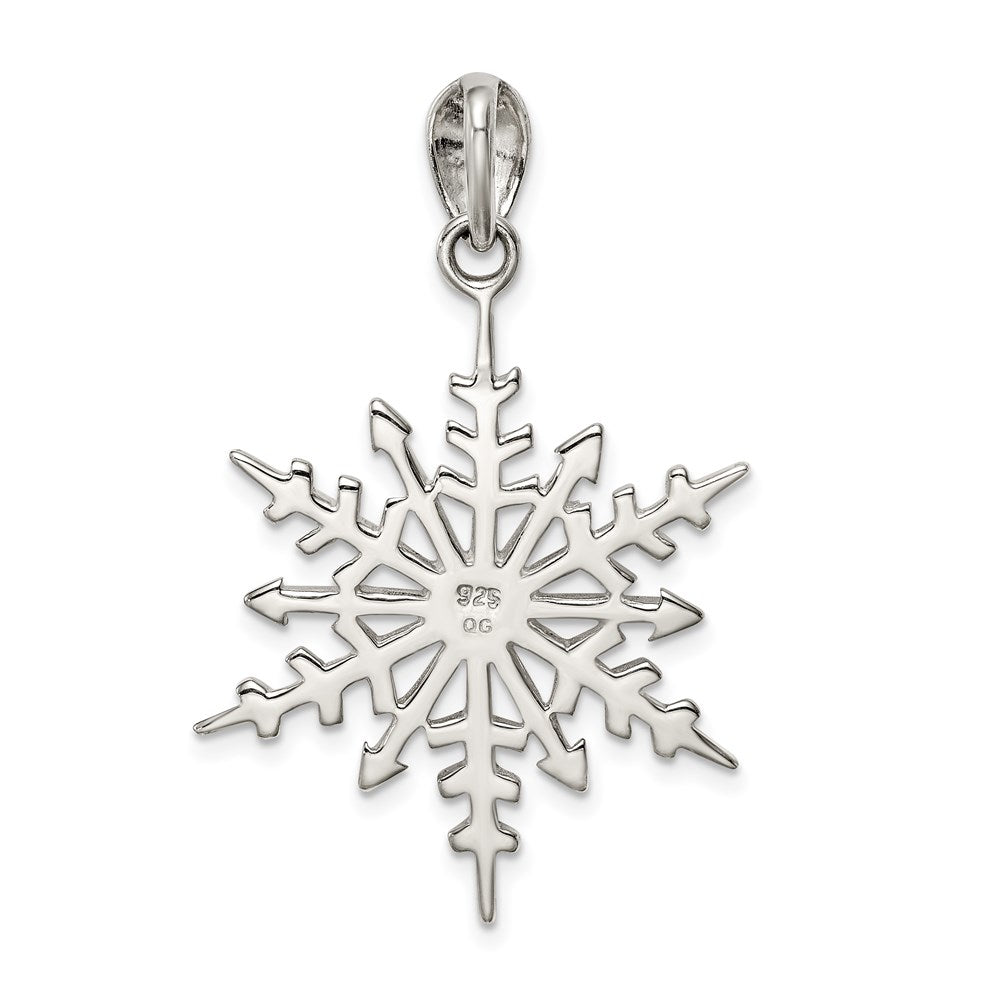 Sterlingsilber Schneeflocke mit Stellux Kristall Anhänger