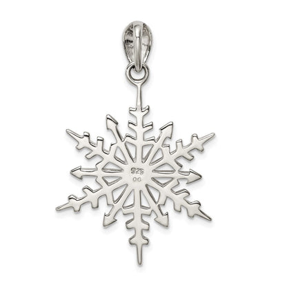 Sterlingsilber Schneeflocke mit Stellux Kristall Anhänger