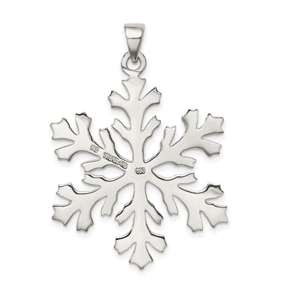 Sterlingsilber Schneeflocke Anhänger