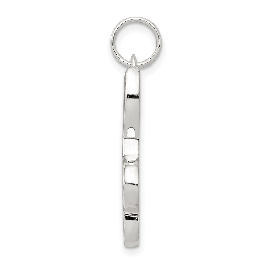 Sterlingsilber Rhodiniert Musik Note Charm