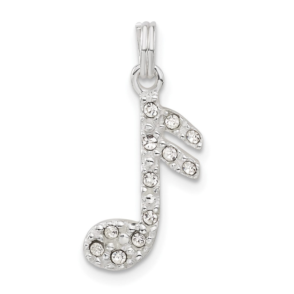 Sterlingsilber Zirkonia Musik Note Charm