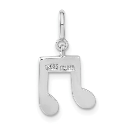 Sterlingsilber Preciosa Kristall & Blau Emaille Musik Note Charm