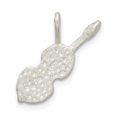Sterlingsilber Diamantiert Violin Anhänger