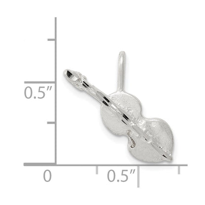 Sterlingsilber Diamantiert Violin Anhänger