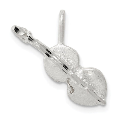 Sterlingsilber Diamantiert Violin Anhänger