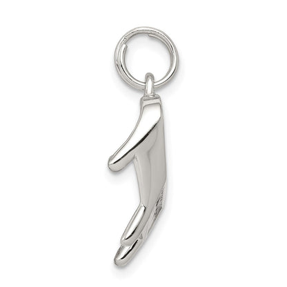 Sterlingsilber Rhodiniert Emailliert Klavier Charm