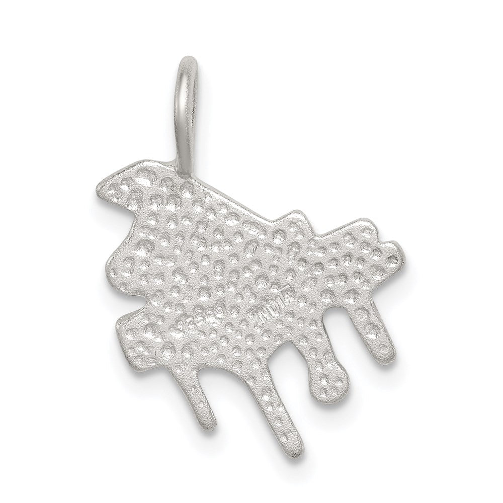 Sterlingsilber Diamantiert Grand Klavier Anhänger