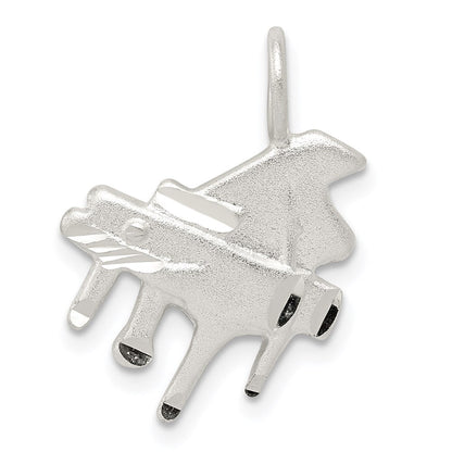 Sterlingsilber Diamantiert Grand Klavier Anhänger