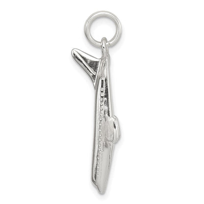 Sterlingsilber Rhodiniert Flugzeug Charm