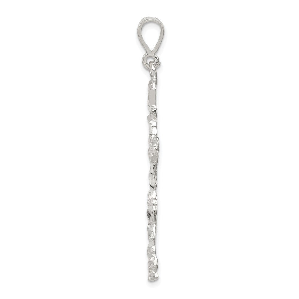 Sterlingsilber Diamantiert Kreuz Anhänger