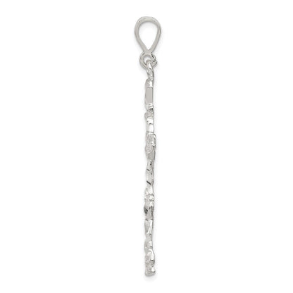 Sterlingsilber Diamantiert Kreuz Anhänger