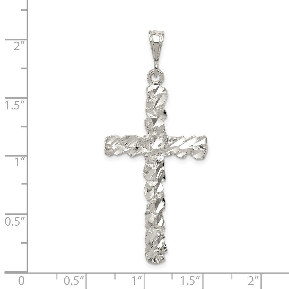 Sterlingsilber Diamantiert Kreuz Anhänger