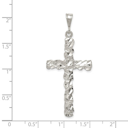 Sterlingsilber Diamantiert Kreuz Anhänger