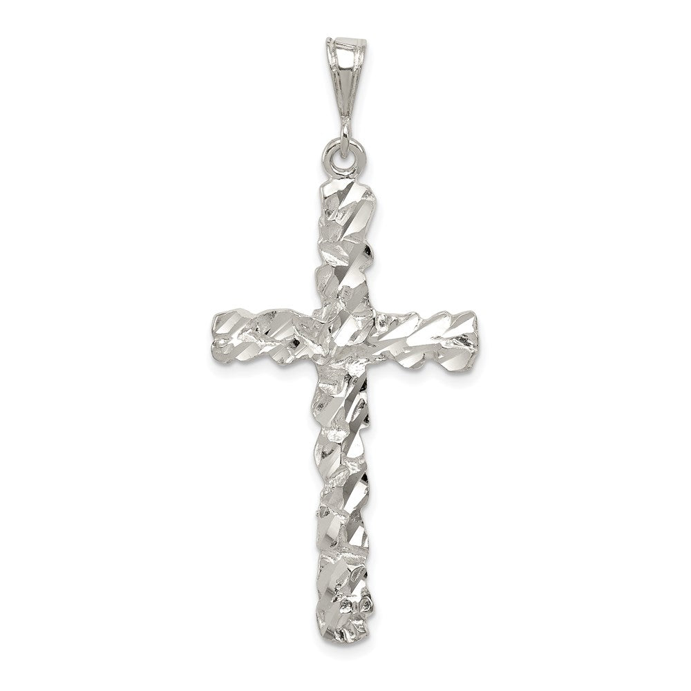 Sterlingsilber Diamantiert Kreuz Anhänger