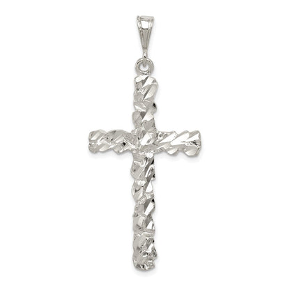 Sterlingsilber Diamantiert Kreuz Anhänger