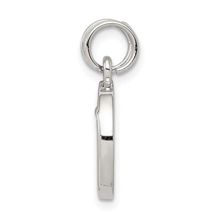 Sterlingsilber Rhodiniert Emailliert und Zirkonia Mond Stern Charm