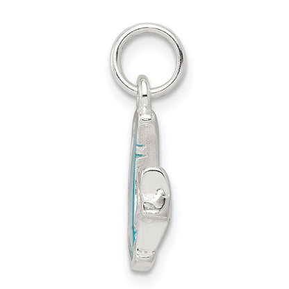 Sterlingsilber Blau Emailliert Mond & Stern Charm