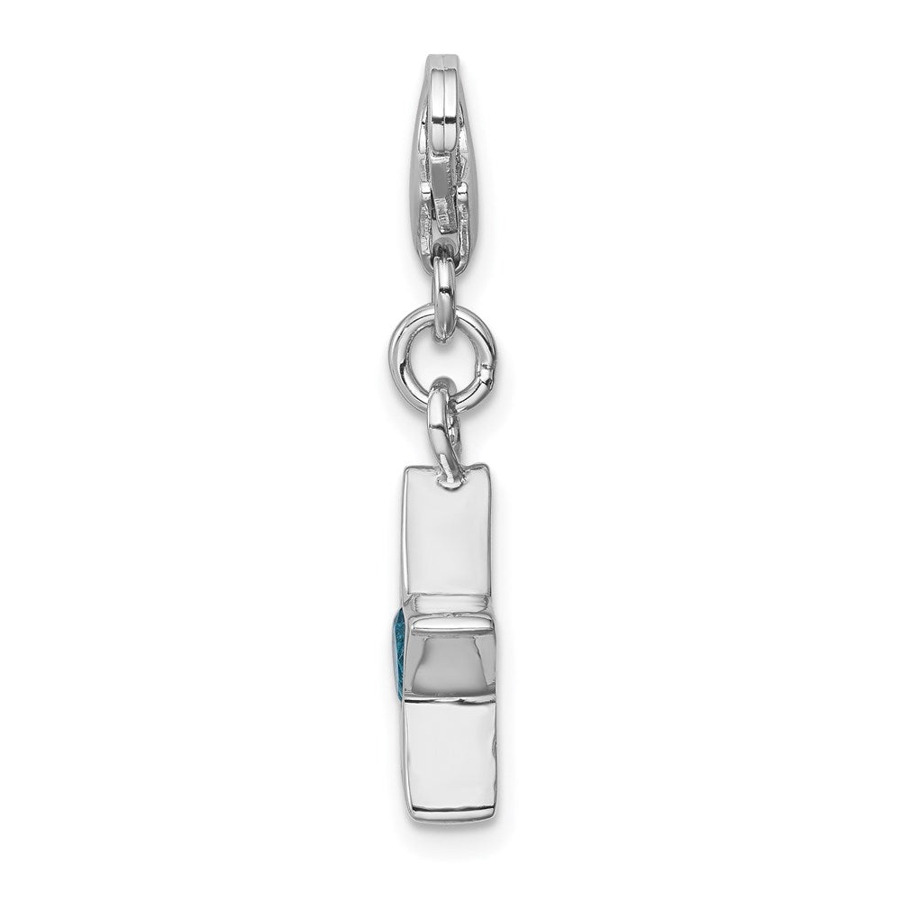 Sterlingsilber Rhodiniert September Zirkonia Geburtsstein Stern Charm