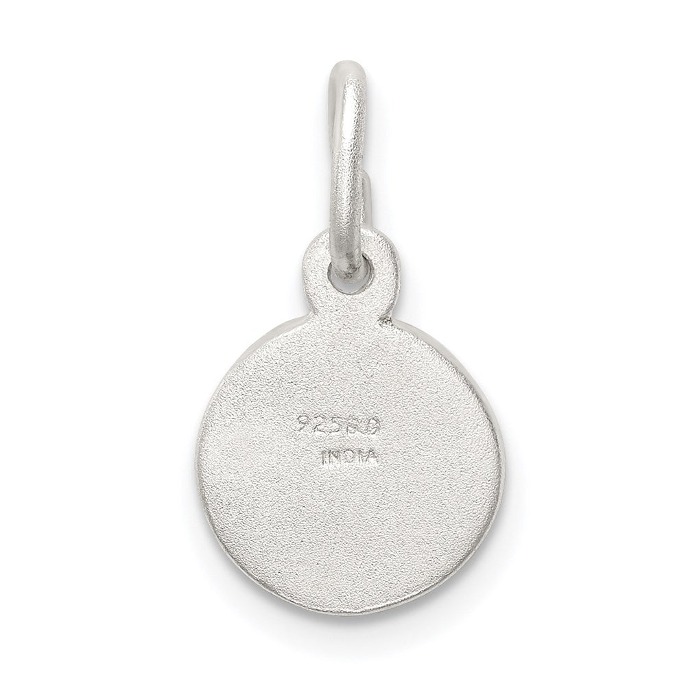 Sterlingsilber Diamantiert Cherub Disk Charm