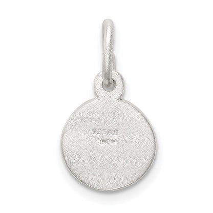 Sterlingsilber Diamantiert Cherub Disk Charm