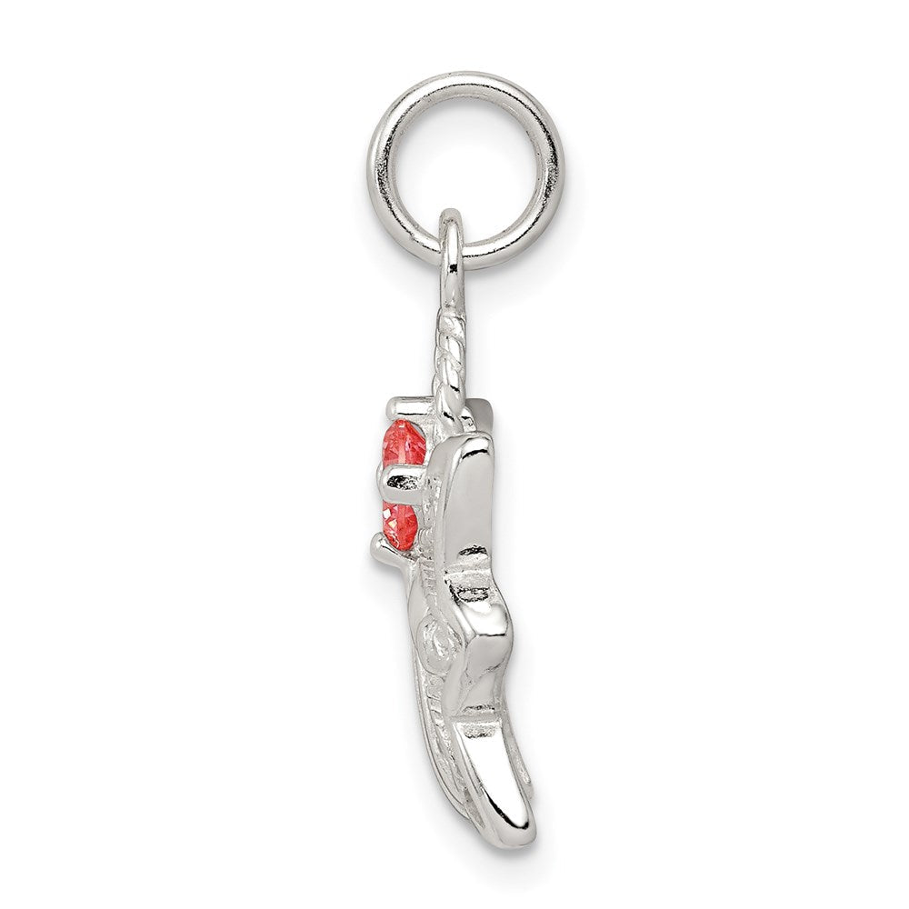 Sterlingsilber Rosa Zirkonia Engel Charm