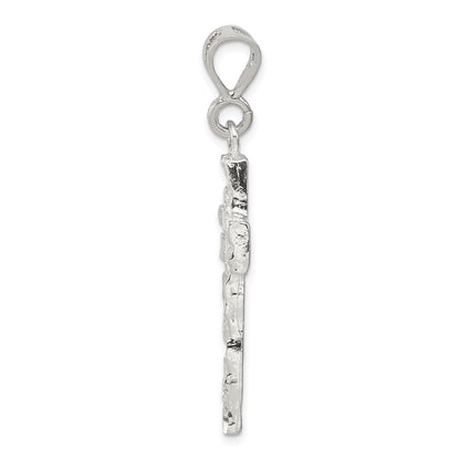 Sterlingsilber Nugget Kreuz Anhänger