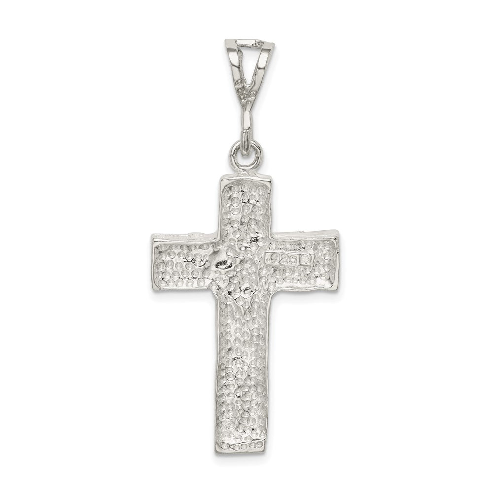 Sterlingsilber Nugget Kreuz Anhänger