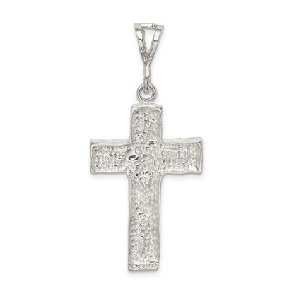 Sterlingsilber Nugget Kreuz Anhänger